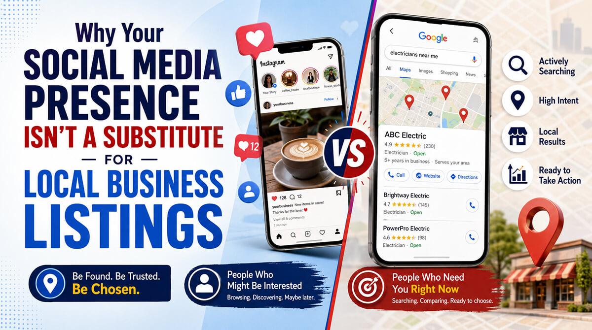Why Your Social Media Presence Isn’t a Substitute for Local Business Listings